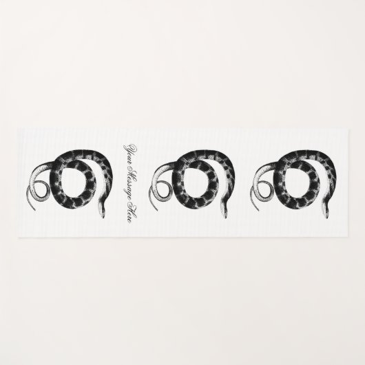 Zwarte waterslang yogamat (Voorkant (horizontaal))