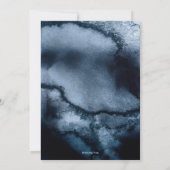 Zwarte Waterverf 21ste verjaardagsuitnodiging Kaart (Achterkant)