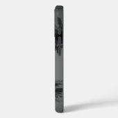 Zwarte waterverf abstract schilderij grijs monogra Case-Mate iPhone case (Achterkant / Links)