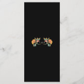 Zwarte Waterverf Art Nouveau Wedding Menu (Achterkant)