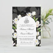 Zwarte Waterverf Botanische Islamitische Moslim Br Kaart (Staand voorkant)