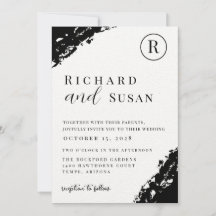 Zwarte Waterverf bruiloft