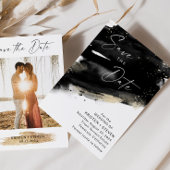 Zwarte Waterverf De datum opslaan Kaart