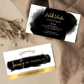 Zwarte Waterverf en gouden make-up wimpers schoonh Visitekaartje