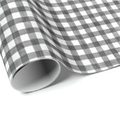Zwarte Waterverf Gingham-pakpapier Cadeaupapier (Rol Hoek)