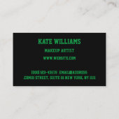 Zwarte waterverf, goud visitekaartje (Achterkant)