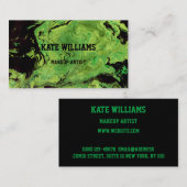 Zwarte waterverf, goud visitekaartje (Voorkant / Achterkant)