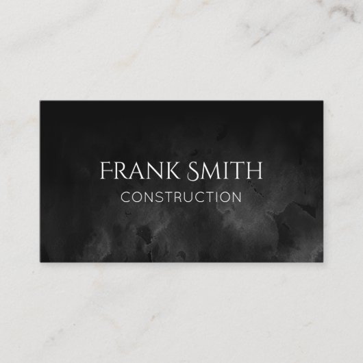 Zwarte Waterverf Ombre Visitekaartje (Voorkant)