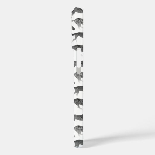 Zwarte Waterverf paarden Case-Mate iPhone Case (Achterkant / Links)