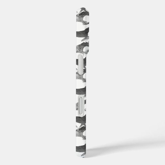 Zwarte Waterverf paarden Case-Mate iPhone Case (Achterkant / Rechts)