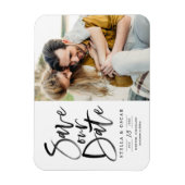 Zwarte Waterverf penseelkalligrafie bespaart onze  Magneet (Verticaal)