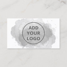 Zwarte waterverf penseelstreek uploadt uw logo