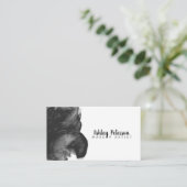 Zwarte waterverf penseelvormende make-uptypografie visitekaartje (Staand voorkant)