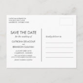 ZWARTE WATERVERF SPLASH BEWAREN HET DATUM BRIEFKAA AANKONDIGINGSKAART (Achterkant)