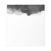 Zwarte Waterverf Splash Persoonlijk Notitieblok (Voorkant)