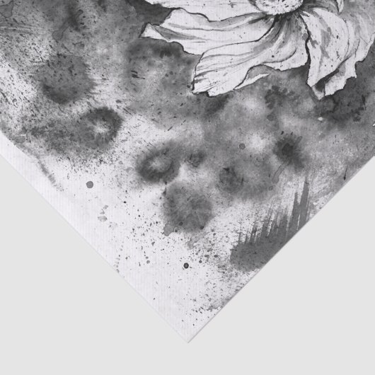 Zwarte Waterverf ventilator Tissuepapier (Detail)