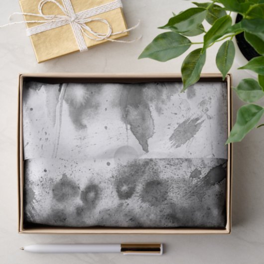 Zwarte Waterverf ventilator Tissuepapier (Geschenk)