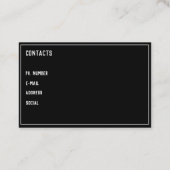 Zwarte Waterverf Visitekaartje (Achterkant)