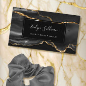 zwarte waterverf visitekaartje