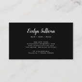 zwarte waterverf visitekaartje (Achterkant)