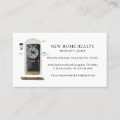 Zwarte Waterverf Voorste deur Breedfoto & Logo Visitekaartje (Voorkant)