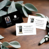 Zwarte Waterverf Voorste deur Breedfoto & Logo Visitekaartje