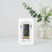 Zwarte Waterverf Voorste Estate Agent Visitekaartje (Staand voorkant)