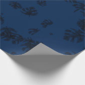 Zwarte waterverven zwarte bladeren cadeaupapier (Hoek)