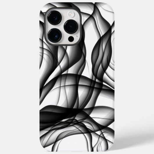 Zwarte Wavy Ink Case-Mate iPhone Case (Achterkant)
