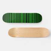 Zwarte Wavy Lines - Groen Skateboard (Horizontaal)