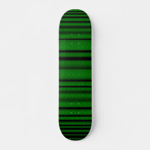 Zwarte Wavy Lines - Groen Skateboard