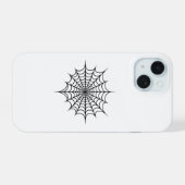 Zwarte Web iPhone 15 Case (Achterkant horizontaal)