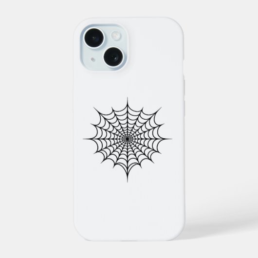 Zwarte Web iPhone 15 Case (Achterkant)