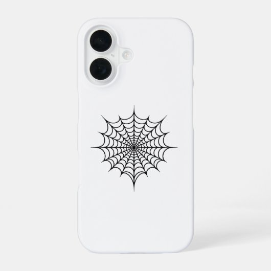 Zwarte Web iPhone 16 Hoesje (Achterkant)