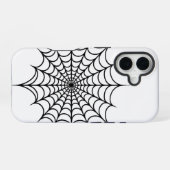 Zwarte Web iPhone 16 Hoesje (Achterkant horizontaal)