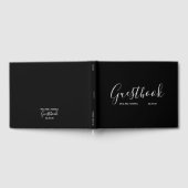 Zwarte Weddenschap | Eenvoudige minimale legant Gastenboek (Volledig)