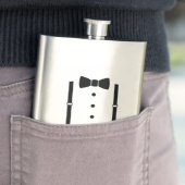 Zwarte Wedding Bow Stropdas Gepersonaliseerde Groo Flacon (Voorbeeld)