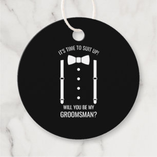Zwarte Wedding Bow Stropdas Groomsman Voorstel Bedankjes Labels