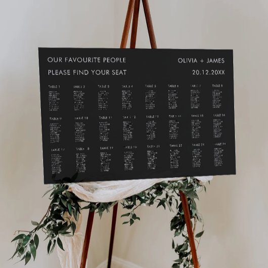 Zwarte Wedding Zitting Grafiek Sjabloon Poster