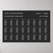 Zwarte Wedding Zitting Grafiek Sjabloon Poster (Voorkant)