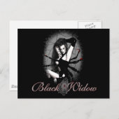 Zwarte weduwe briefkaart (Voorkant / Achterkant)
