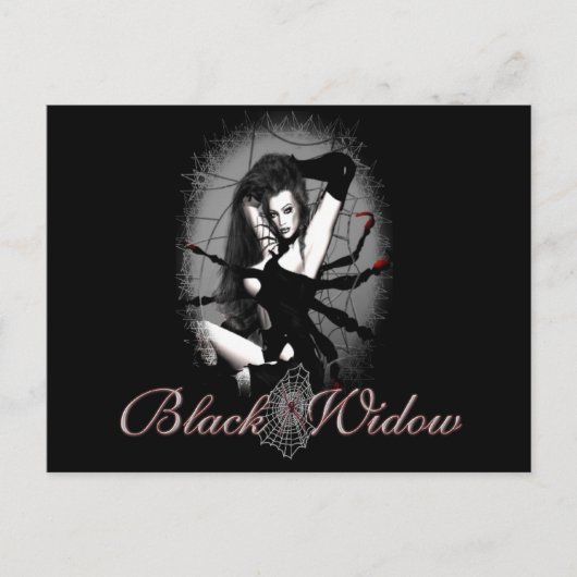 Zwarte weduwe briefkaart (Voorkant)