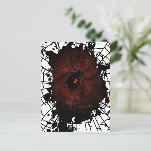 Zwarte Weduwe Briefkaart (Staand voorkant)