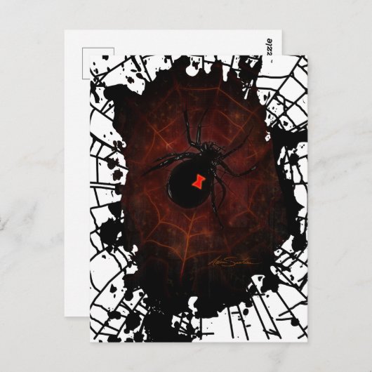 Zwarte Weduwe Briefkaart (Voorkant / Achterkant)