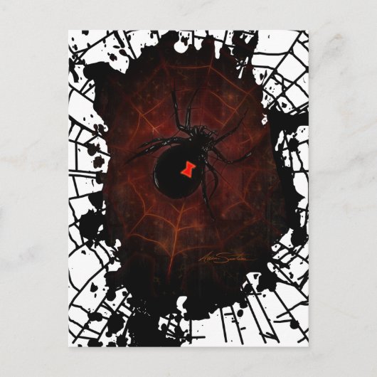 Zwarte weduwe briefkaart (Voorkant)