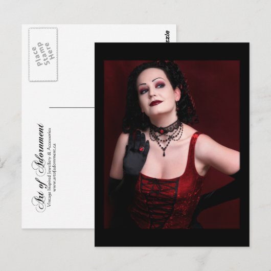 Zwarte weduwe - Briefkaart (Voorkant / Achterkant)