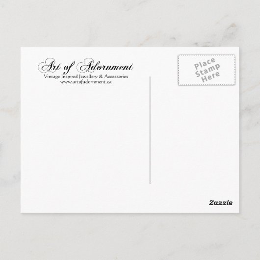 Zwarte weduwe - Briefkaart (Achterkant)