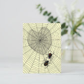 Zwarte weduwe briefkaart (Staand voorkant)