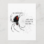 Zwarte weduwe briefkaart (Voorkant)