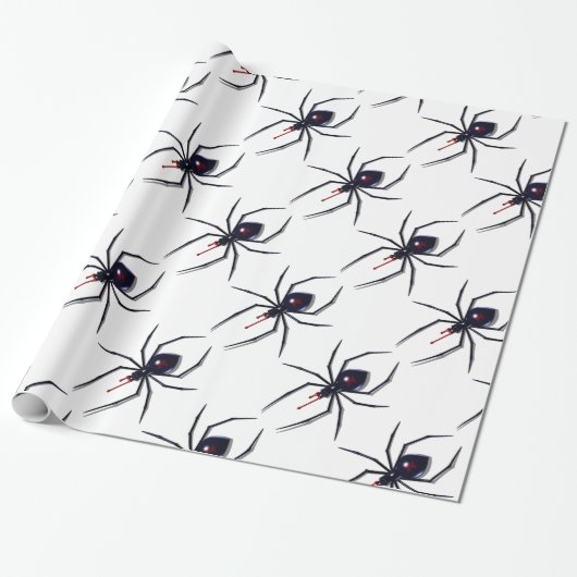 Zwarte weduwe cadeaupapier (Uitgerold)